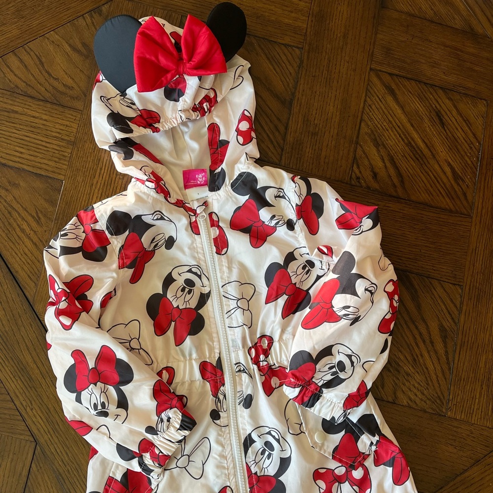 Minnie Mouse lightweight jacket with hood. New without tags, never worn.